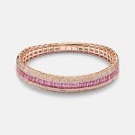 18kt rose gold bracelet with sapphires and diamonds