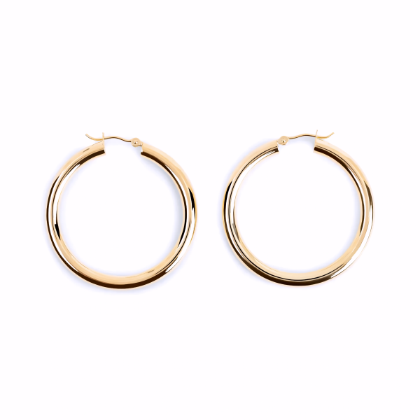 1.5 INCH GOLD HOOP EARRINGS