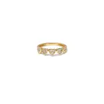 5 Heart Diamond Ring