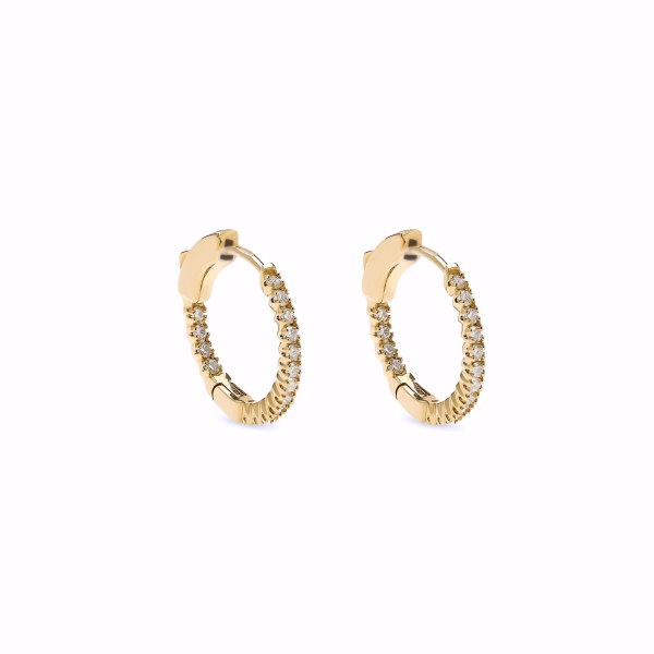 0.5 INCH DIAMOND HOOP EARRINGS