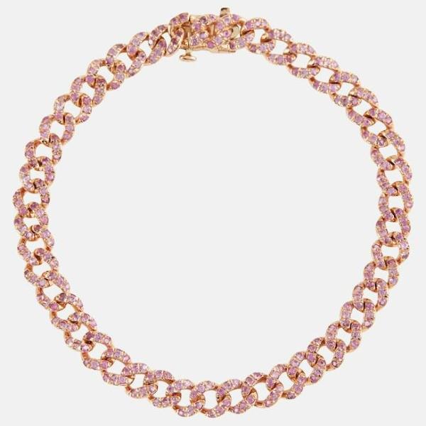 18kt rose gold bracelet with sapphires and diamonds