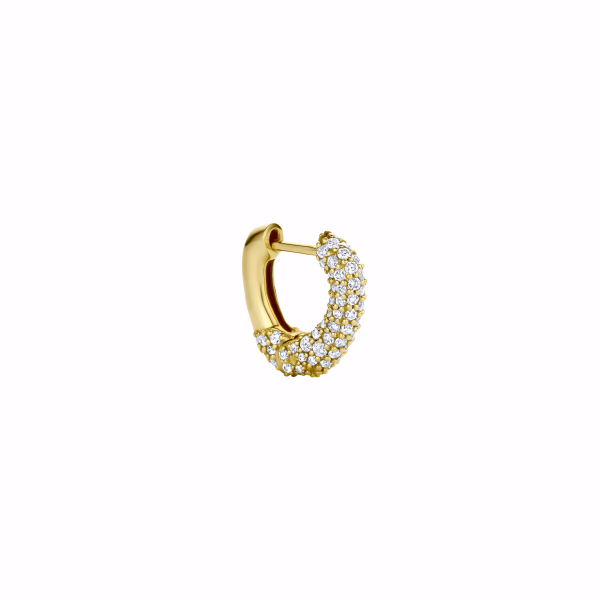 CHUBBY PAVÉ HOOP EARRING