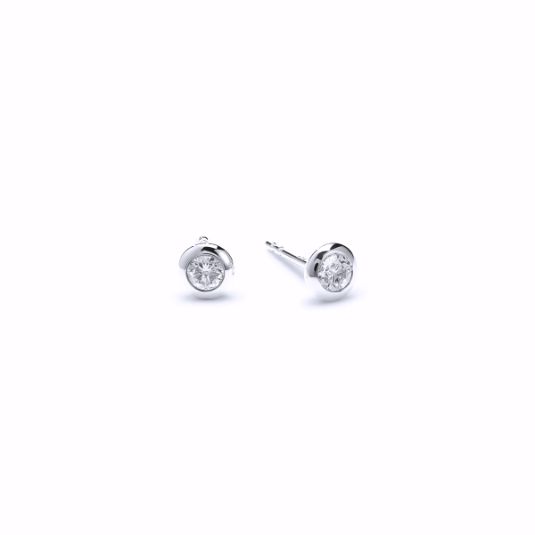 DIAMOND BEZEL SET EARRINGS