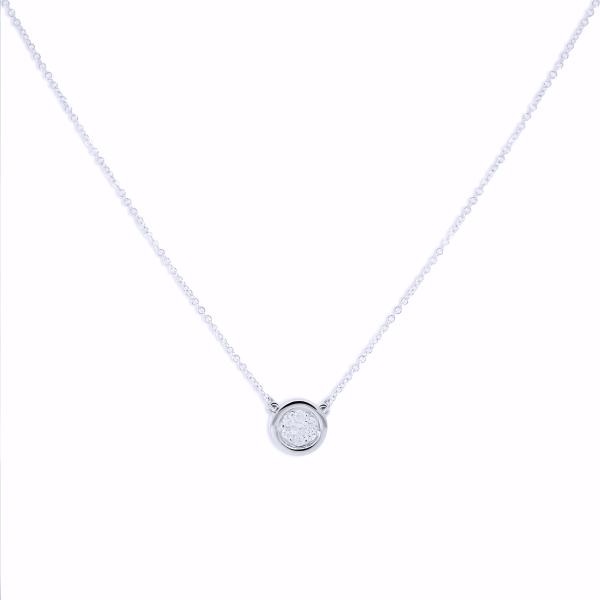 DIAMOND CIRCLE PENDANT NECKLACE