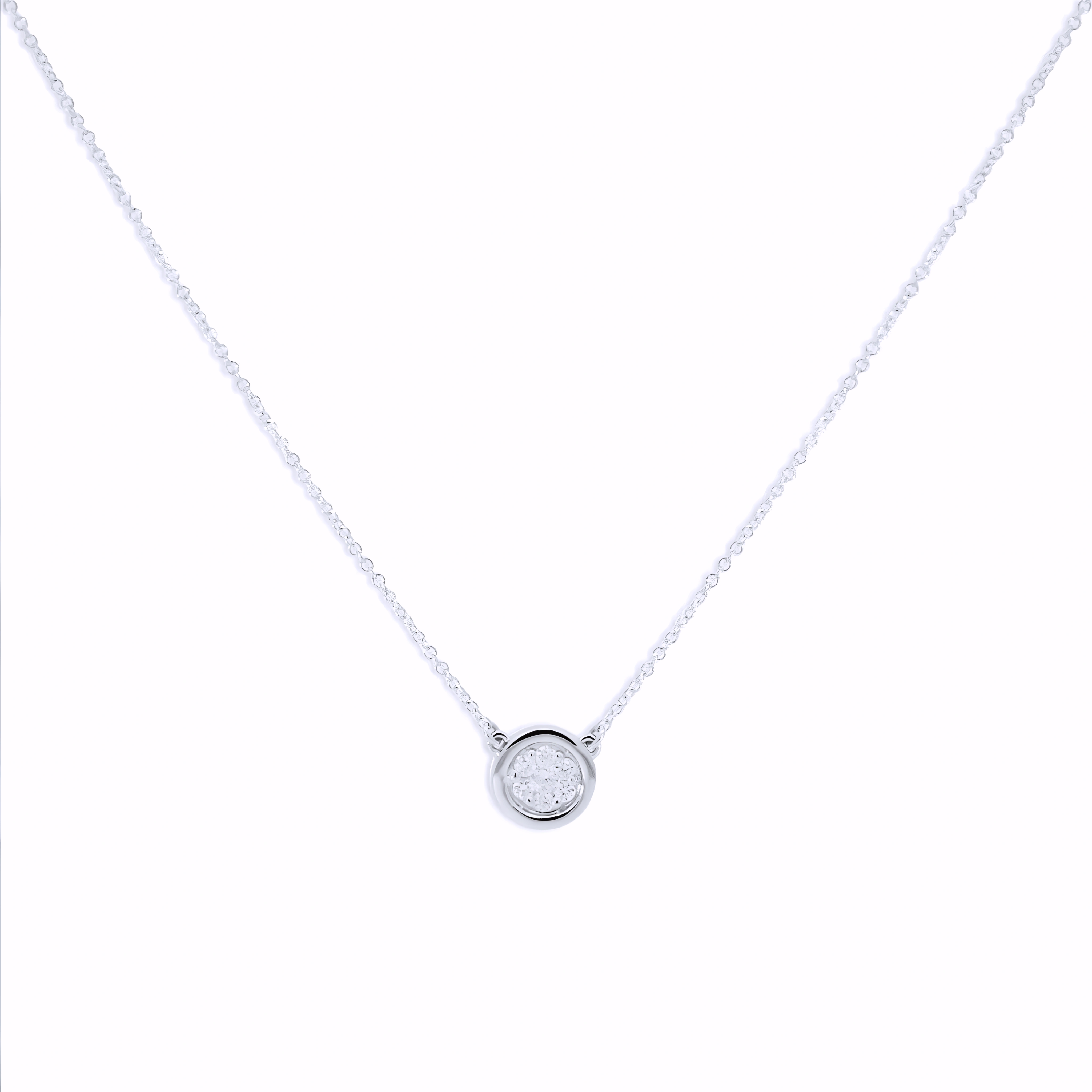 DIAMOND CIRCLE PENDANT NECKLACE