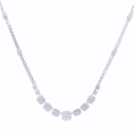 DIAMOND CLUSTER CHAIN NECKLACE