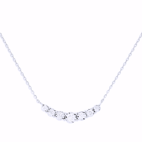 DIAMOND CURVE PENDANT NECKLACE