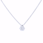 DIAMOND FLOWER PENDANT NECKLACE