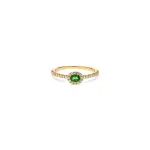 Diamond Framed Emerald Ring