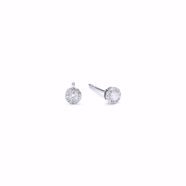 DIAMOND FRAMED STUD EARRINGS