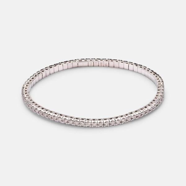 Diamond Tennis Stretch 18kt white gold bracelet with diamonds