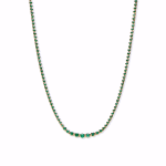 EMERALD COLORED STONE NECKLACE