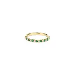 Half Diamond Emerald Eternity Ring