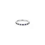 Half Diamond Sapphire Eternity Ring