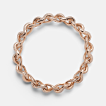 Infinity Link 18kt rose gold bracelet with diamonds