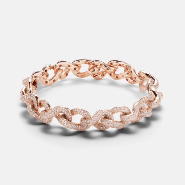 Infinity Link 18kt rose gold bracelet with diamonds