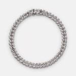 Mini 18kt white gold bracelet with diamonds