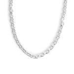 THICK SILVER UMLAUT LINK NECKLACE