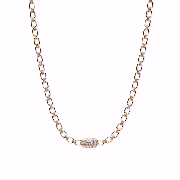 ROSE GOLD SINGLE DIAMOND NECKLACE