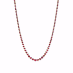 RUBY COLORED STONE NECKLACE