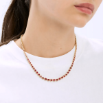 RUBY COLORED STONE NECKLACE