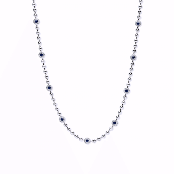 SAPPHIRE BALL NECKLACE