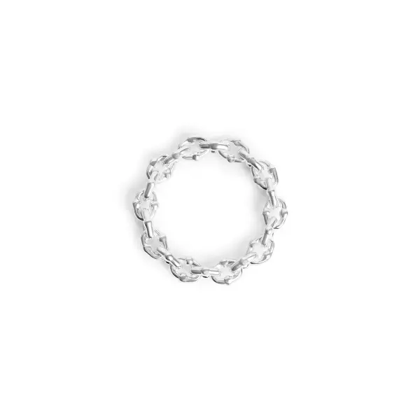 Silver Umlaut Link Ring