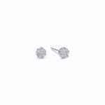 SMALL 18KT DIAMOND CLUSTER EARRINGS