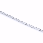 THICK SILVER UMLAUT LINK NECKLACE