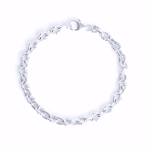 THIN SILVER UMLAUT LINK BRACELET