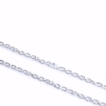 THIN SILVER UMLAUT LINK NECKLACE