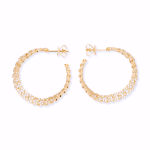 TWISTED CUBAN HOOP EARRINGS