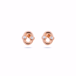 UMLAUT DIAMOND DETAIL STUD EARRINGS