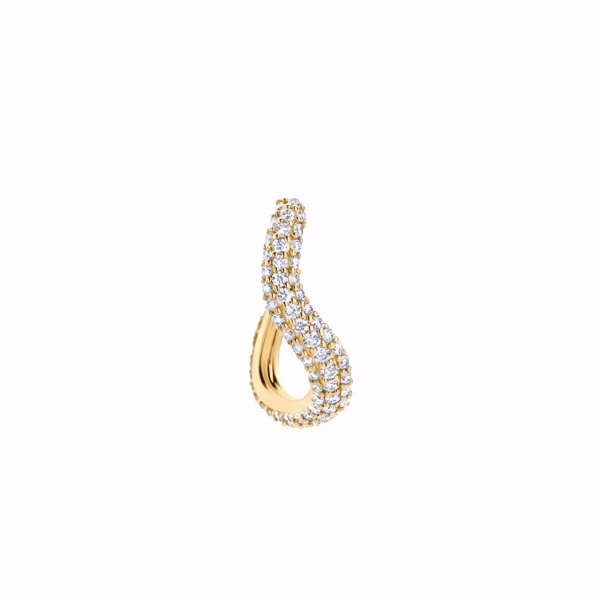 WAVY PAVÉ HOOP