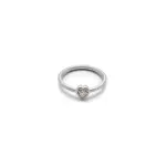 White Gold Diamond Heart Ring