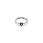 White Gold Sapphire Heart Ring